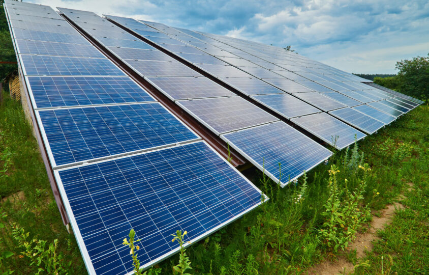 solar panel generates green electricity
